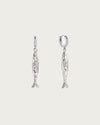 Silver Anchovy Earrings