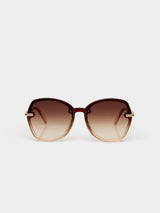 Clear Frame Round Sunglasses