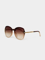 Clear Frame Round Sunglasses