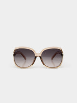 Oversized Clear Frame Sunglasses