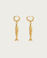 Gold Anchovy Earrings