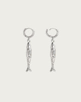 Silver Anchovy Earrings