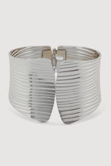 Textured Metallic Cuff Bracelet