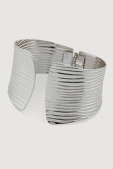 Textured Metallic Cuff Bracelet