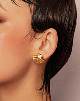 Textured Square Stud Earrings