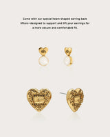 Belted Heart Stud Earrings