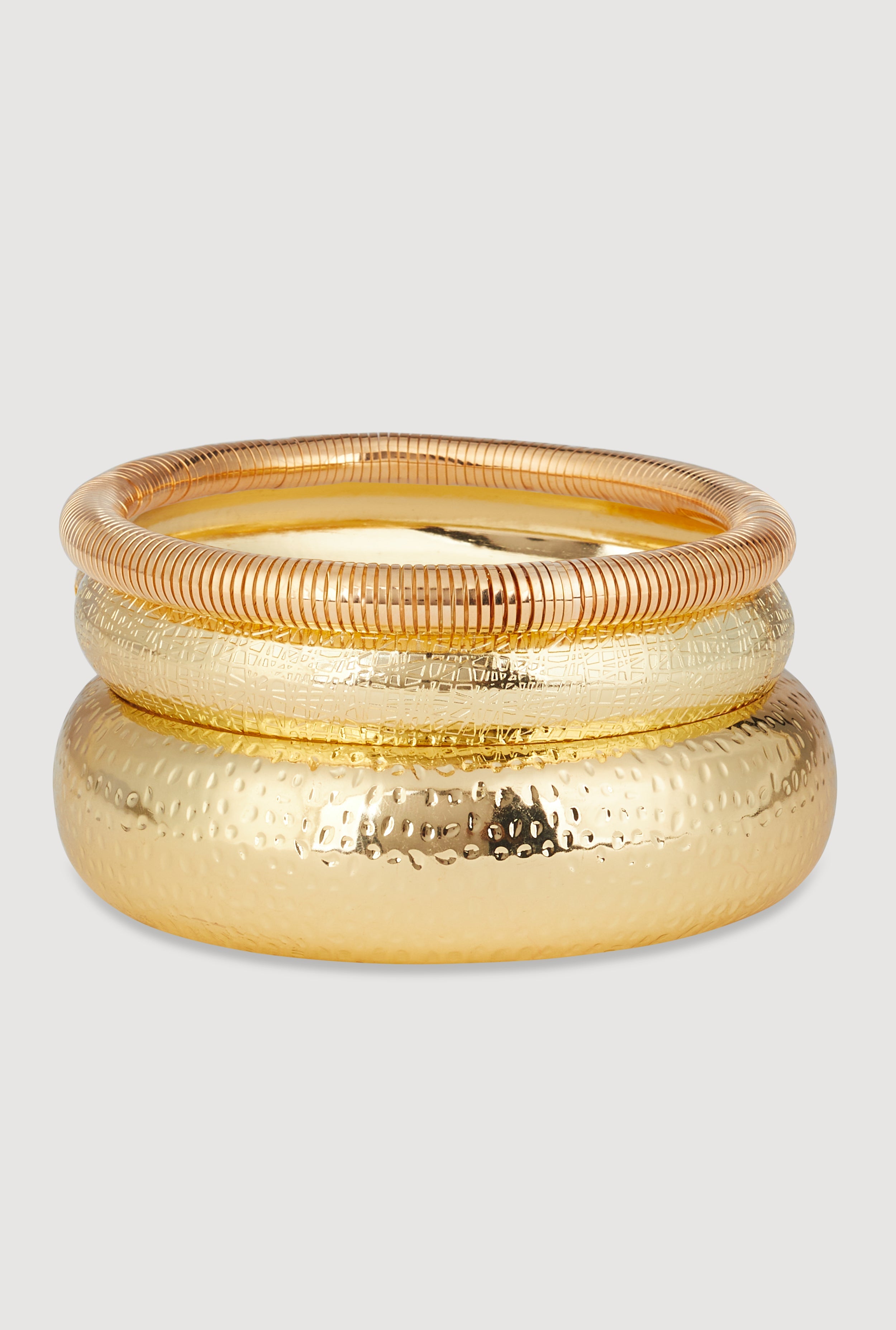 Plus Size Stylish Metallic Set of 3 Jewelry Bracelets