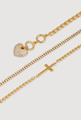 Cubic Zirconia Chain Charm Bracelet Trio