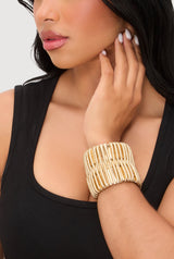 Metallic Corded Cuff Bracelet