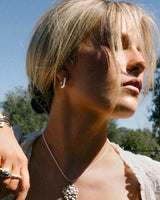 Jenny Medium Hoop Earrings in Silver