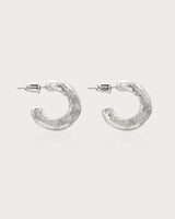 Jenny Medium Hoop Earrings in Silver