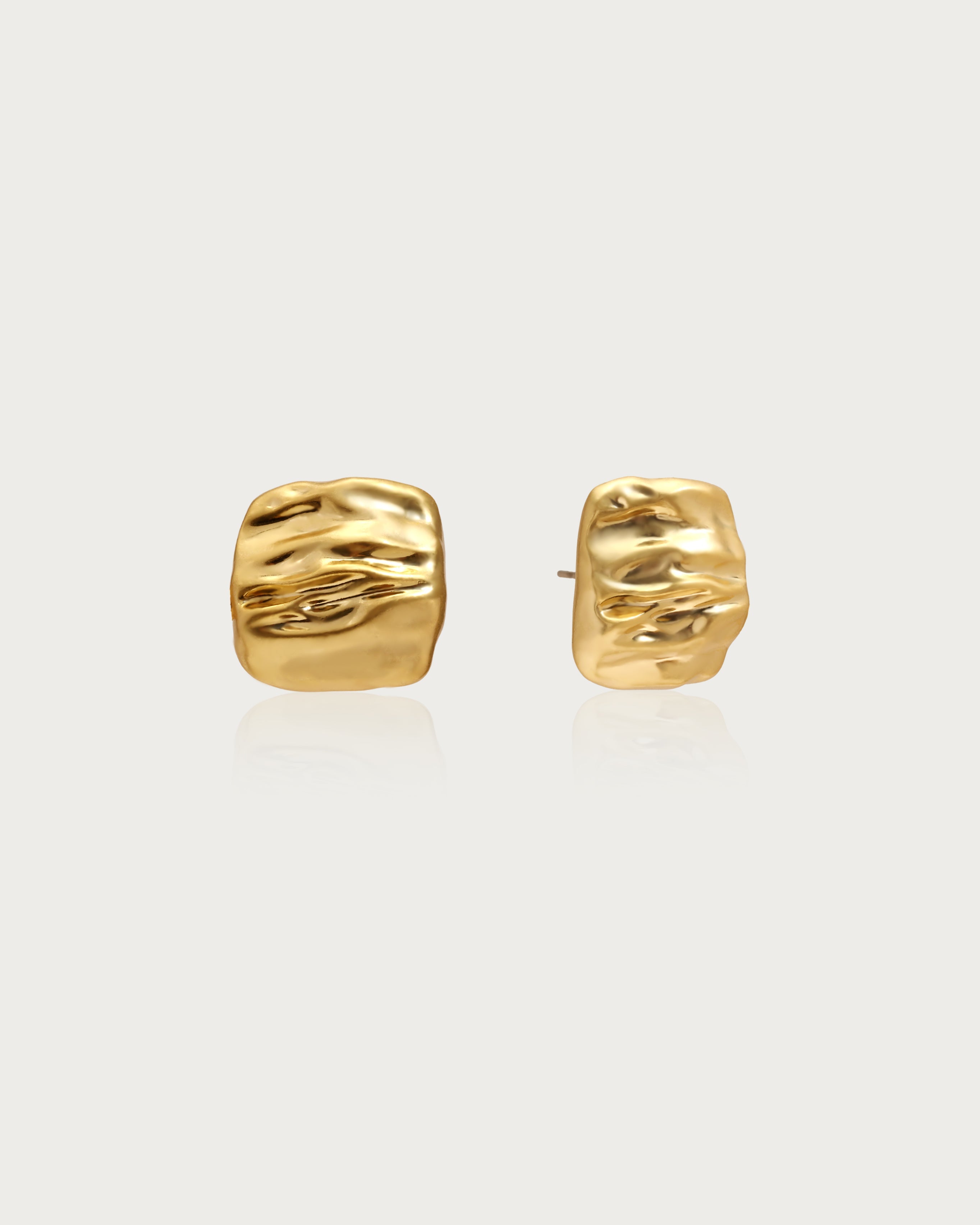 Textured Square Stud Earrings